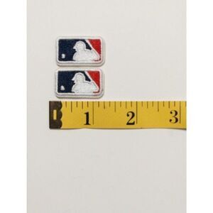 Two small MLB logo Iron on Patches